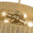 Livex Weavington 4Lt Pendant Chandelier, Gold/Rustic Walnut