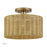 Livex Weavington 1Lt Medium Semi-Flush, Gold/Rustic Walnut - 60046-48