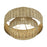 Livex Weavington 3Lt 15" Dia Semi-Flush, Gold/Rustic Walnut