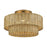 Livex Weavington 3Lt 18" Dia Semi-Flush, Gold/Rustic Walnut