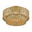 Livex Weavington 3Lt 18" Dia Semi-Flush, Gold/Rustic Walnut