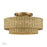 Livex Weavington 4Lt Extra Large Semi-Flush, Gold/Rustic Walnut - 60049-48