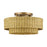 Livex Weavington 4Lt Extra Large Semi-Flush, Gold/Rustic Walnut