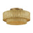 Livex Weavington 4Lt Extra Large Semi-Flush, Gold/Rustic Walnut