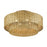 Livex Weavington 4Lt Extra Large Semi-Flush, Gold/Rustic Walnut