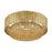 Livex Weavington 4Lt Extra Large Semi-Flush, Gold/Rustic Walnut
