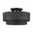 Livex Weavington 3Lt 18" Dia Semi-Flush, Black/Charred Gray