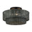Livex Weavington 3Lt 18" Dia Semi-Flush, Black/Charred Gray