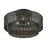 Livex Weavington 3Lt 18" Dia Semi-Flush, Black/Charred Gray