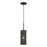 Livex Weavington 1Lt 5" Dia Mini Pendant, Black/Charred Gray