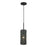 Livex Weavington 1Lt 5" Dia Mini Pendant, Black/Charred Gray