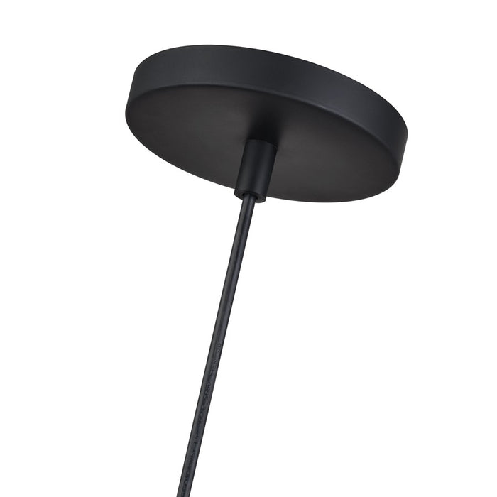 Livex Weavington 1Lt 5" Dia Mini Pendant, Black/Charred Gray