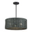 Livex Weavington 3Lt Pendant Chandelier, Black/Charred Gray