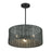 Livex Weavington 3Lt Pendant Chandelier, Black/Charred Gray