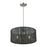 Livex Weavington 3Lt Pendant Chandelier, Nickel/Charred Gray