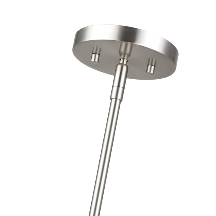 Livex Weavington 3Lt Pendant Chandelier, Nickel/Charred Gray