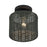 Livex Weavington 1Lt Small Semi-Flush, Black/Hand-Woven Charred Gray