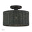 Livex Weavington 1Lt Medium Semi-Flush, Black/Charred Gray - 60117-04