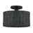Livex Weavington 1Lt Medium Semi-Flush, Black/Charred Gray