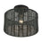 Livex Weavington 1Lt Medium Semi-Flush, Black/Charred Gray