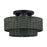 Livex Weavington 3Lt 15" Dia Semi-Flush, Black/Charred Gray