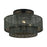 Livex Weavington 3Lt 15" Dia Semi-Flush, Black/Charred Gray