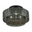 Livex Weavington 3Lt 15" Dia Semi-Flush, Black/Charred Gray