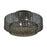 Livex Weavington 4Lt Extra Large Semi-Flush, Black/Charred Gray
