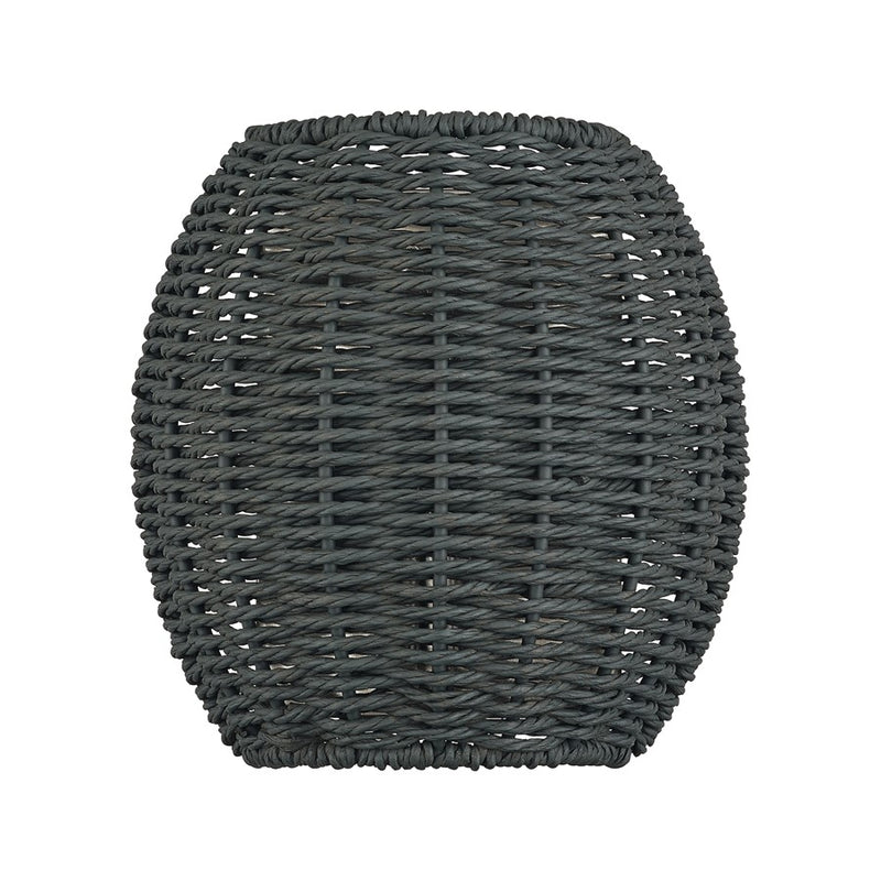 Livex Deluna 1Lt ADA Sconce, Black/Hand-Woven Black