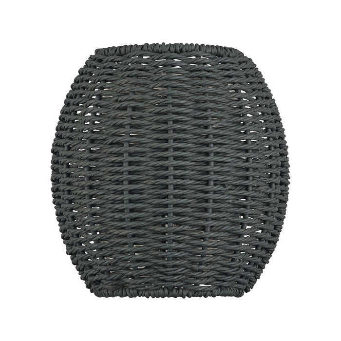 Livex Deluna 1Lt ADA Sconce, Black/Hand-Woven Black