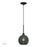 Livex Deluna 1Lt Mini Globe Pendant, Black/Hand-Woven Black - 60152-04