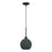 Livex Deluna 1Lt Mini Globe Pendant, Black/Hand-Woven Black