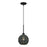 Livex Deluna 1Lt Mini Globe Pendant, Black/Hand-Woven Black
