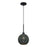 Livex Deluna 1Lt Mini Globe Pendant, Black/Hand-Woven Black