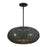 Livex Deluna 3Lt Pendant Chandelier, Black/Hand-Woven Black