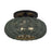 Livex Deluna 3Lt 14" Dia Semi-Flush, Black/Hand-Woven Black