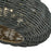 Livex Deluna 3Lt 14" Dia Semi-Flush, Black/Hand-Woven Black