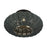 Livex Deluna 3Lt 18" Dia Semi-Flush, Black/Hand-Woven Black