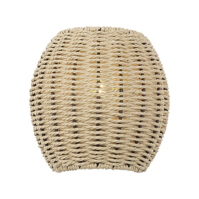 Livex Summervine 1Lt ADA Sconce, Gold/Hand-Woven French Beige