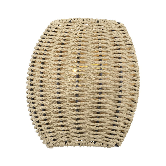 Livex Summervine 1Lt ADA Sconce, Gold/Hand-Woven French Beige