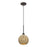 Livex Summervine 1Lt Mini Globe Pendant, Bronze/French Beige