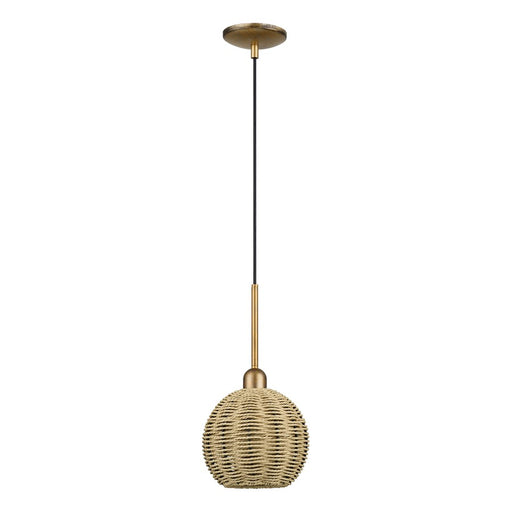 Livex Summervine 1Lt Mini Globe Pendant, Gold/French Beige