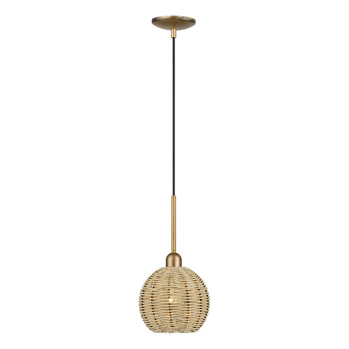 Livex Summervine 1Lt Mini Globe Pendant, Gold/French Beige