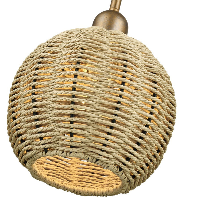 Livex Summervine 1Lt Mini Globe Pendant, Gold/French Beige