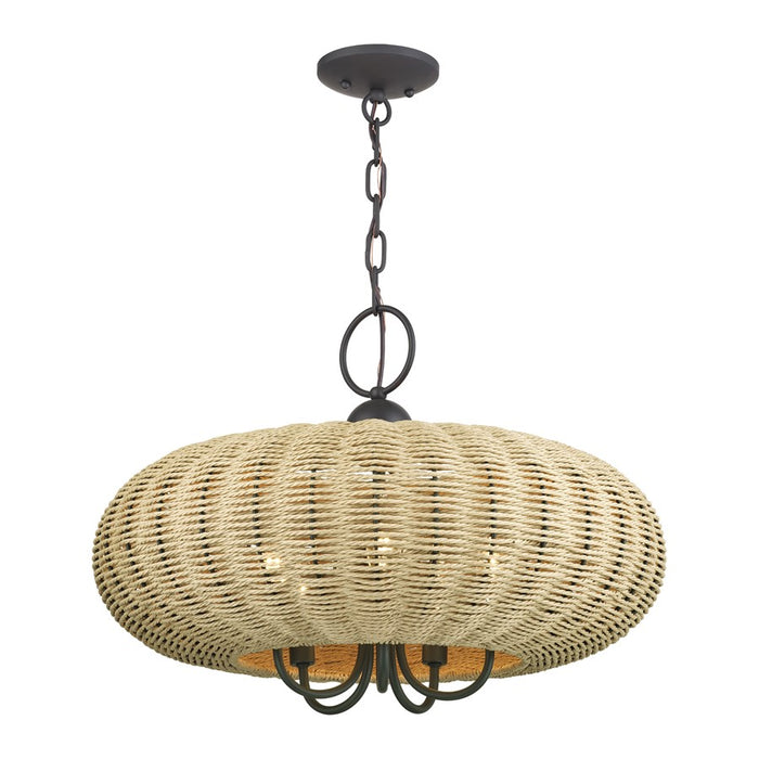Livex Summervine 5Lt Pendant Chandelier, Bronze/French Beige