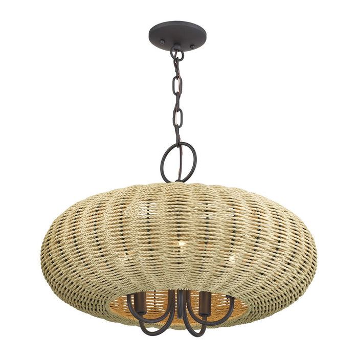 Livex Summervine 5Lt Pendant Chandelier, Bronze/French Beige