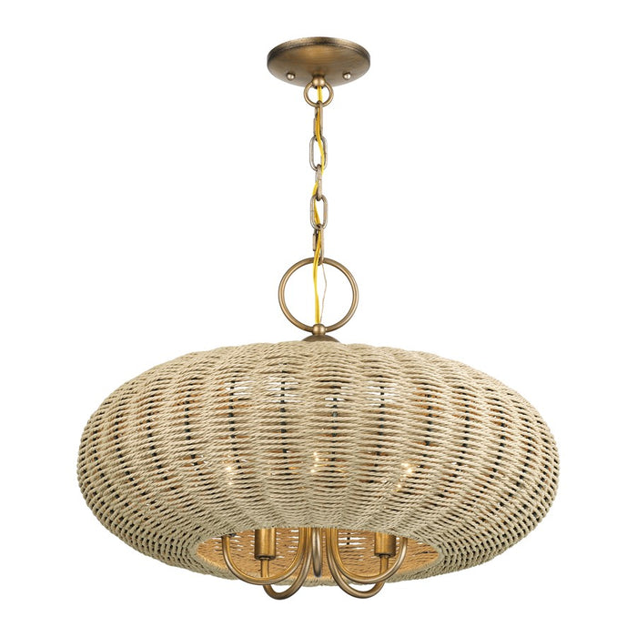 Livex Summervine 5Lt Pendant Chandelier, Gold/French Beige