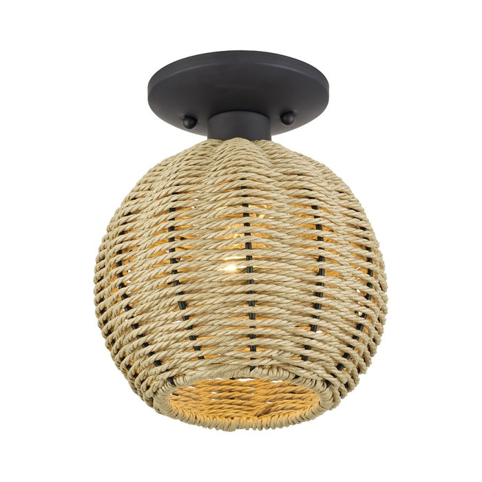 Livex Summervine 1Lt Small Semi-Flush, Bronze/French Beige