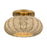Livex Summervine 3Lt 14" Dia Semi-Flush, Gold/French Beige
