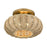Livex Summervine 3Lt 14" Dia Semi-Flush, Gold/French Beige